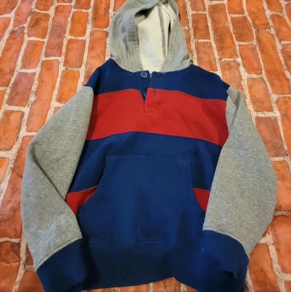Gymboree Boys London Lad Hoodie Sweatshirt Sz 5/6 5 6 Colorblock